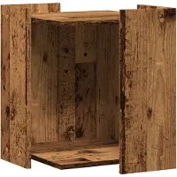 vidaXL Bac à litière aspect vieux bois 42x42x51 cm Bois composite