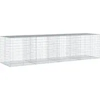 vidaXL Gabion avec couvercle 400x100x100 cm Fer galvanisé