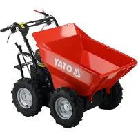 YATO Minidumper à essence, brouette à moteur 4,1kW/5,58CV 300kg, 136x74x95cm, 196cm³