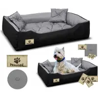 AIO Factory Lit pour chien PRESTIGE 115x95 cm imperméable gris