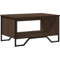 vidaXL Table basse marron imitation chêne 75x51x40 cm Bois composite