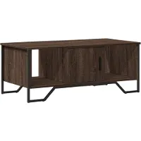 vidaXL Table basse marron imitation chêne 100x51x40 cm Bois composite