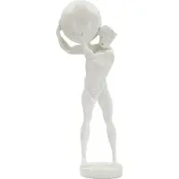 Mauro Ferretti sculpture Atlas 18x12,5x50 blanc