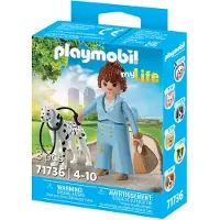 Playmobil 71736 Femme d’affaire avec sac à main et son Dalmatien, My Life, 8 pièces, Dès 4 ans