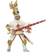 Papo Figurine Chevalier Fleur De LYS Blanche Multicolore