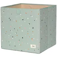 3 Sprouts Boîte de rangement - 33x33x33 cm - Terrazzo/Vert - - UneTaille - Rangement
