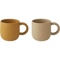 Liewood Tasses - 2 Pack - Silicone - Merce - Golden Caramel Avoi - - UneTaille - Tasse