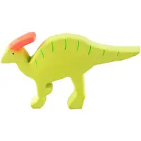 Tikiri Jouet Mordeur - Caoutchouc Naturel - Dino - Vert - - UneTaille - anneau de dentition