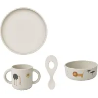 Liewood Service de vaisselle 'Vivi' crème / moutarde / vert foncé / orange