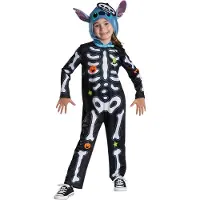 Disney Lilo & Stitch Classic Skeleton Costume Noir 7-8 Years Enfants