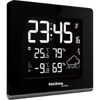 Techno Line TECHNOTRADE WS 9065 Station de climatisation intérieure noire-argentée, Couleur:Noir-argenté