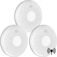 Aroha Link Détecteur Combiné avec Fumée et Monoxyde de Carbone Interconnecté - Batterie de 10 Ans – Alarme Incendie & Détecteur de CO Connecte - 3 pièces
