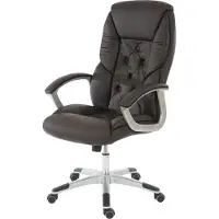 Mendler Fauteuil de bureau pro L42 XXL, charge 150kg, similicuir marron