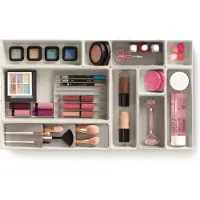 Joseph Joseph Viva 12-piece Makeup Drawer Organiser Set Argenté