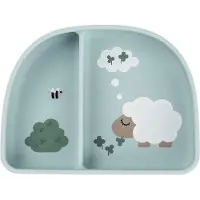 Done by Deer Bol - Silicone - Stick & Stay - Tiny Farm - Bleu - - UneTaille - Bol
