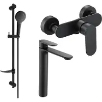 Mexen Milo DF05 set de douche, Noir - 71314DF05-70