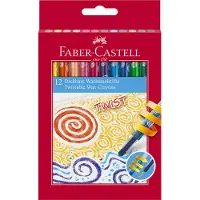 Faber-Castell 120003 - Drehbare Wachsmalkreiden, 12er Kartonetui