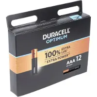 Duracell Piles Alcalines AAA Optimum 12 Pièces