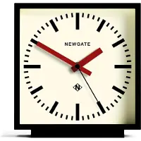 Newgate Amp Railway Horloge de cheminée avec aiguilles rouges