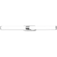 Briloner Runt Lampe miroir salle de bain LED, montage mural, IP44 protection contre les éclaboussures, vissable, blanc neutre, chrome, 60 x 6,5 x 4,5 cm