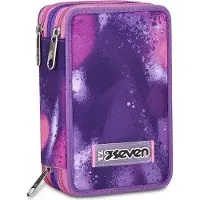 Seven 300102404-359 Etui Trousse à crayons souple Polyester Multicolore