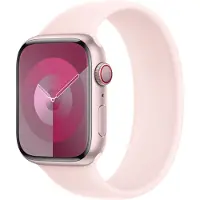 Apple Bracelet Boucle unique en Silicone Watch | 44/45/46/49 mm - Taille 9 - Light Pink