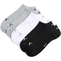 Puma Chaussettes de sport gris / noir / blanc