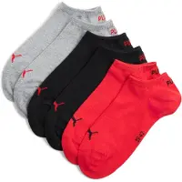 Puma Chaussettes de sport gris / rouge sang / noir