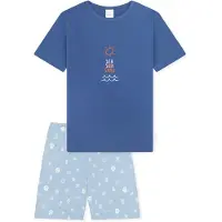 Schiesser Pyjama ' Kids Nightwear ' bleu clair / bleu foncé