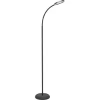 Eglo Lampe sur pied LED Lauro, avec variateur, en plastique, noire, 132 cm