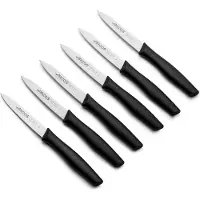 Arcos Set de couteaux Mondadores Nova 189100 Acier inoxydable Nitrum et mangue noire Polypropylène 6 pièces sous blister