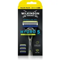 Wilkinson Hydro5 Skin Protection Sensitive rasoir + têtes de rechange 4 pcs