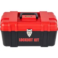Vevor Kit d'Étiquetage de Verrouillage 42 Pièces Kit de Station de Cadenas d'Étiquetage 40 x 24 x 24 cm Kit de Sécurité Électrique de Verrou Loto pour Arrêter ou Verrouiller Machines Dangereuses