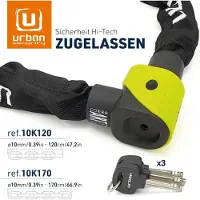 Urban Security 10k170 Chain Lock Clair 170 cm