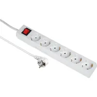 Hama 00108833, 230 V, 16 A, 3500 W, 5 m, Weiß, Kunststoff