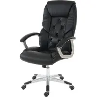 Mendler Fauteuil de bureau pro L42 XXL, charge 150kg, similicuir noir
