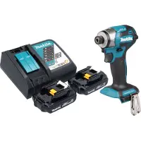 Makita DTD 173 RY Clé à choc sans fil 18 V 180 Nm 1/4" Brushless + 2x batterie 1,5 Ah + chargeur