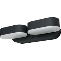 Osram ENDURA Style Set de 2 mini-spots en gris foncé, applique murale LED d'extérieur avec tête pivotante à 340°, protection IP44, idéal pour l'éclairage d'entrée