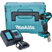 Makita DDF 083 SY1J Perceuse-visseuse sans fil 18 V 40 Nm 1/4'' Brushless + 1x batterie 1,5 Ah + chargeur + Makpac