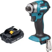 Makita DTD 173 Y1 Clé à choc sans fil 18 V 180 Nm 1/4" Brushless + 1x batterie 1,5 Ah - sans chargeur