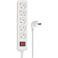 Hama Multiprise 5x avec interrupteur et sécurité enfant Blanc 1,4m