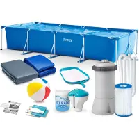 Intex Piscine à cadre 450 x 220 x 84 cm 16 en 1 28274