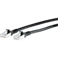 METZ CONNECT 1308455000-E RJ45 Network cable, patch cable CAT 6A S/FTP 5.00 m Black incl. detent 1 pc(s)