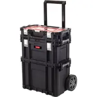 Keter Boîtier Connect Rolling System noir/rouge