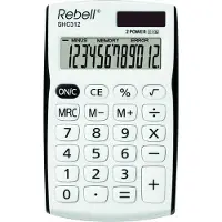 Rebell Calculatrice , RE-SHC312BK BX, white and black, pocket, 12-digit