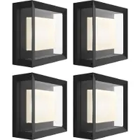 Philips Hue Econic Applique Murale White and Color Noir Moderne Lot de 4