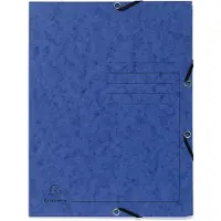 Exacompta 25 Chemises à rabats DIN A4 bleu (A4, 25x)
