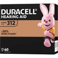 Duracell - Pile DA312 pour appareil auditif | Soufflez un 6 -piéce | 10 pièces