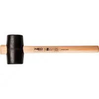Neo Tools Marteau en caoutchouc 65 mm/425 g, manche en hickory