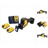 DeWalt DCS369D2 Scie sabre compacte sans fil 18V Brushless + 2x Batteries 2,0Ah + Chargeur